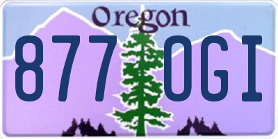 OR license plate 877OGI