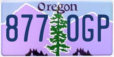 OR license plate 877OGP