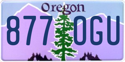OR license plate 877OGU