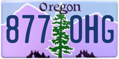 OR license plate 877OHG