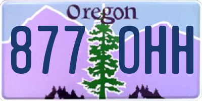 OR license plate 877OHH