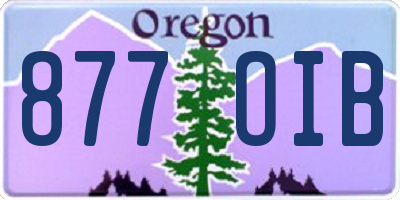 OR license plate 877OIB