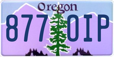 OR license plate 877OIP