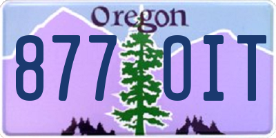 OR license plate 877OIT