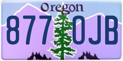 OR license plate 877OJB