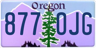 OR license plate 877OJG