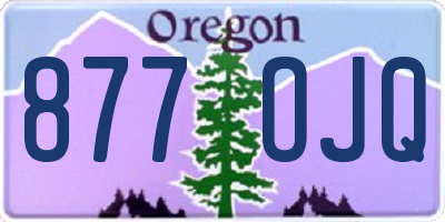 OR license plate 877OJQ
