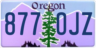 OR license plate 877OJZ