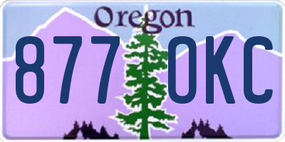 OR license plate 877OKC
