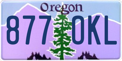 OR license plate 877OKL
