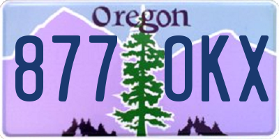 OR license plate 877OKX