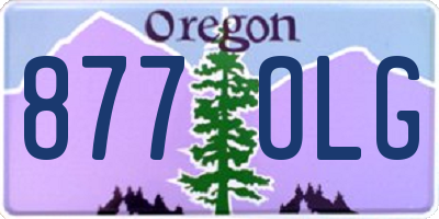 OR license plate 877OLG