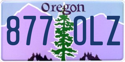 OR license plate 877OLZ