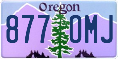 OR license plate 877OMJ