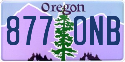 OR license plate 877ONB