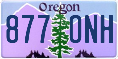 OR license plate 877ONH