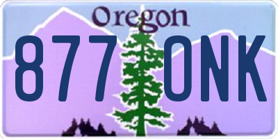 OR license plate 877ONK