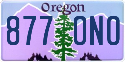 OR license plate 877ONO