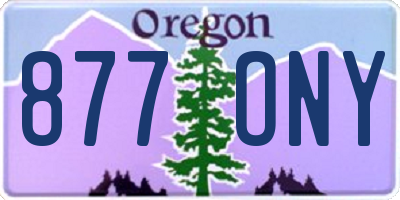 OR license plate 877ONY