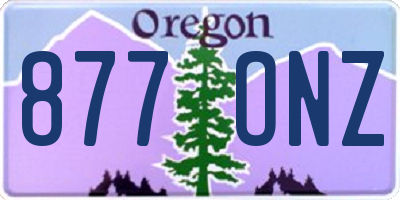 OR license plate 877ONZ