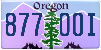 OR license plate 877OOI