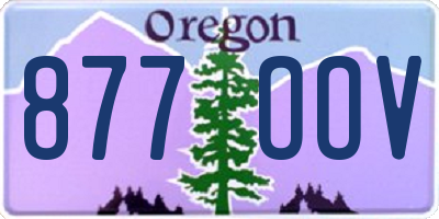OR license plate 877OOV