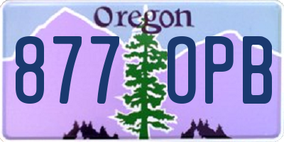 OR license plate 877OPB
