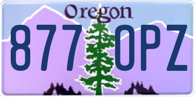OR license plate 877OPZ