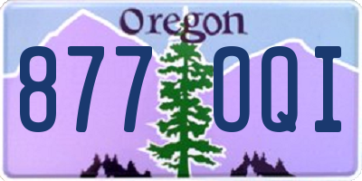 OR license plate 877OQI