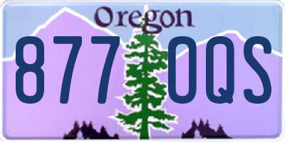 OR license plate 877OQS