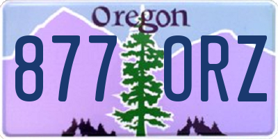 OR license plate 877ORZ