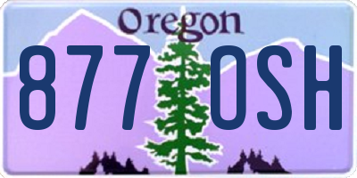 OR license plate 877OSH