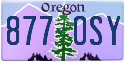 OR license plate 877OSY
