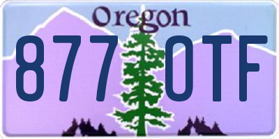 OR license plate 877OTF