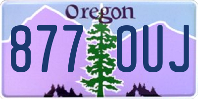 OR license plate 877OUJ