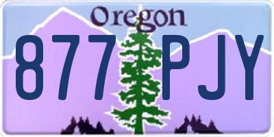 OR license plate 877PJY