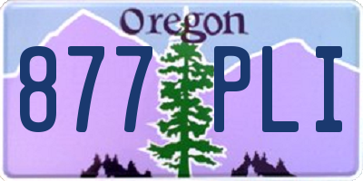 OR license plate 877PLI