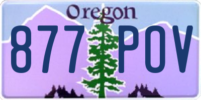 OR license plate 877POV