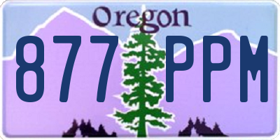 OR license plate 877PPM