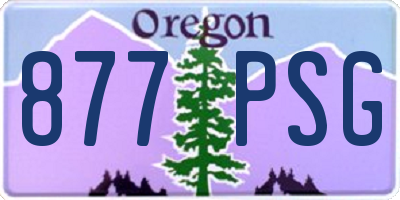 OR license plate 877PSG