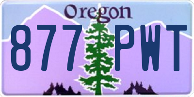 OR license plate 877PWT