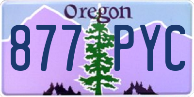 OR license plate 877PYC