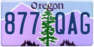 OR license plate 877QAG