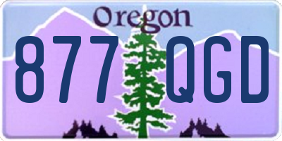OR license plate 877QGD