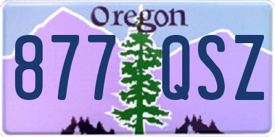 OR license plate 877QSZ