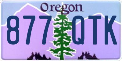 OR license plate 877QTK