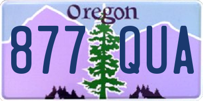 OR license plate 877QUA
