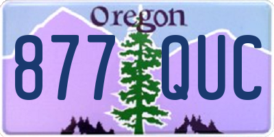 OR license plate 877QUC