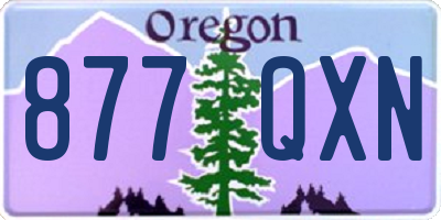 OR license plate 877QXN
