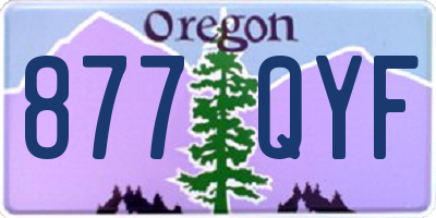 OR license plate 877QYF